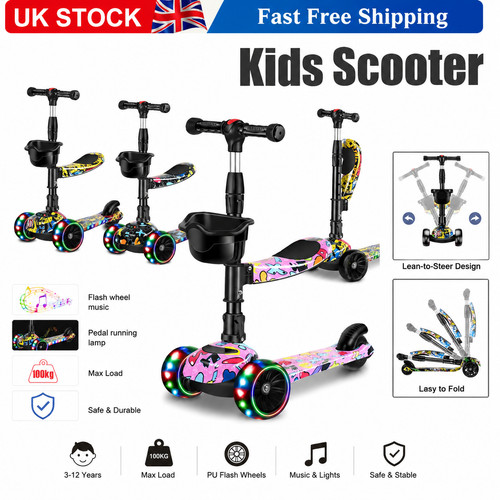 Scooter child kick - scooter, flashing