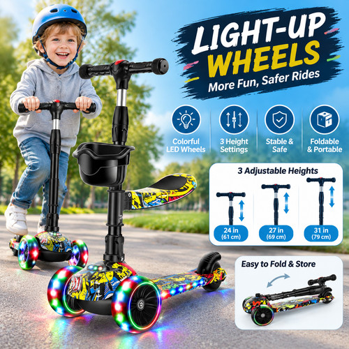 Foldable kids wheel kick - foldable, 3