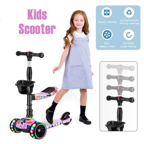 Pink scooter child kick - child,