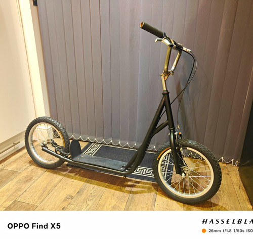 Black adult push scooter with - push,