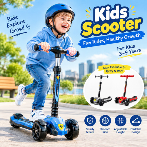 Kids scooter wheel led light - scooter, 3