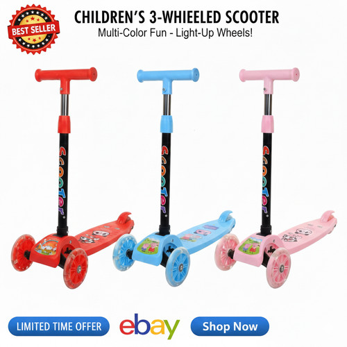 Wheel kids scooter child - ,