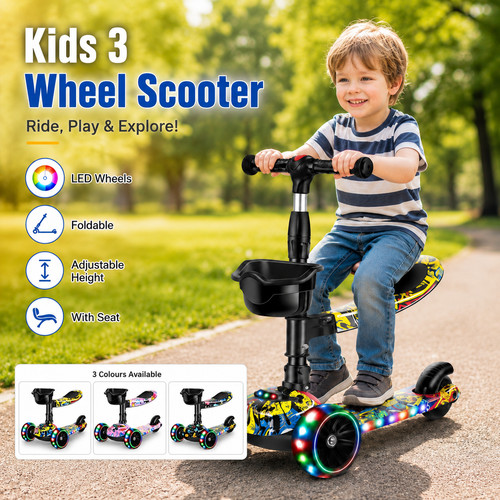 Kids wheel kick scooter - kids, 3