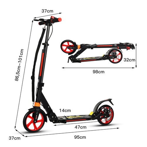 Wheels kick scooter folding - wheels,